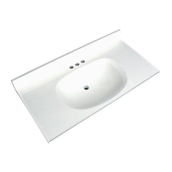 LAVABO EN MARBRE BLANC DE MARQUE "LUXO" - 25PO X 19PO