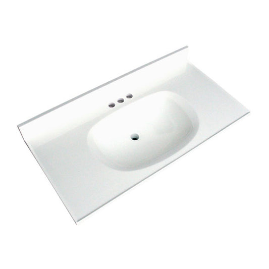 LAVABO EN MARBRE BLANC DE MARQUE "LUXO" - 25PO X 19PO